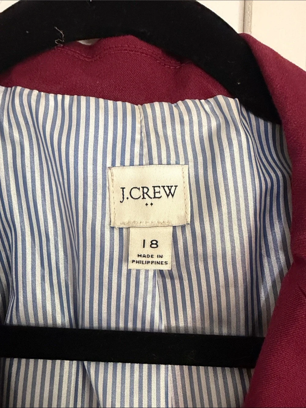 J. Crew Men's Wine-Red Blazer